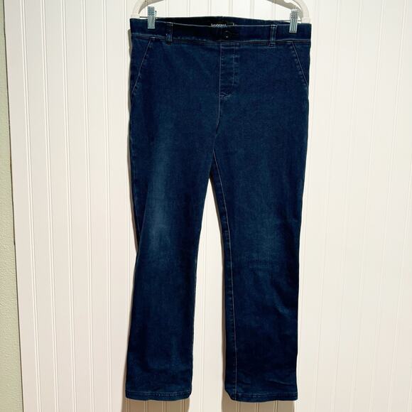 Betabrand Pants - Betabrand Pull On Denim Jeans Straight Leg Size Large Petite